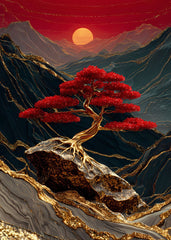 Golden Red Bonsai Japanese