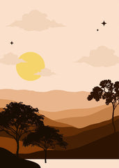 Golden Sunset Hills – Minimal 