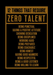 12 things that require zero talent