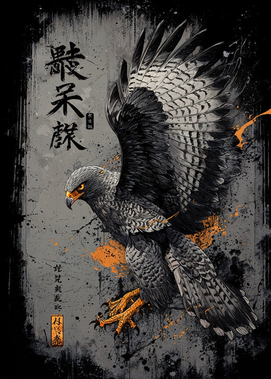 Japanese Hawk Art