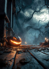 Sinister Pumpkin On Porch
