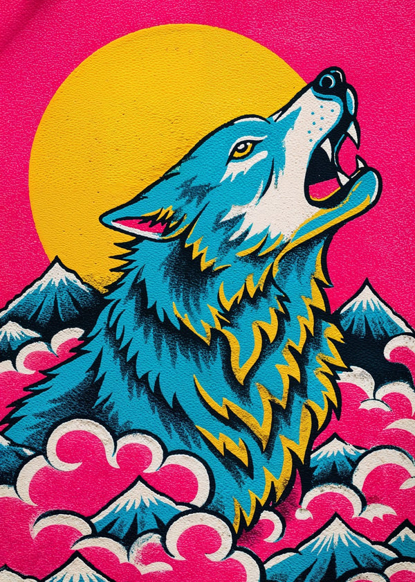 Electric Wolf Moon Poster