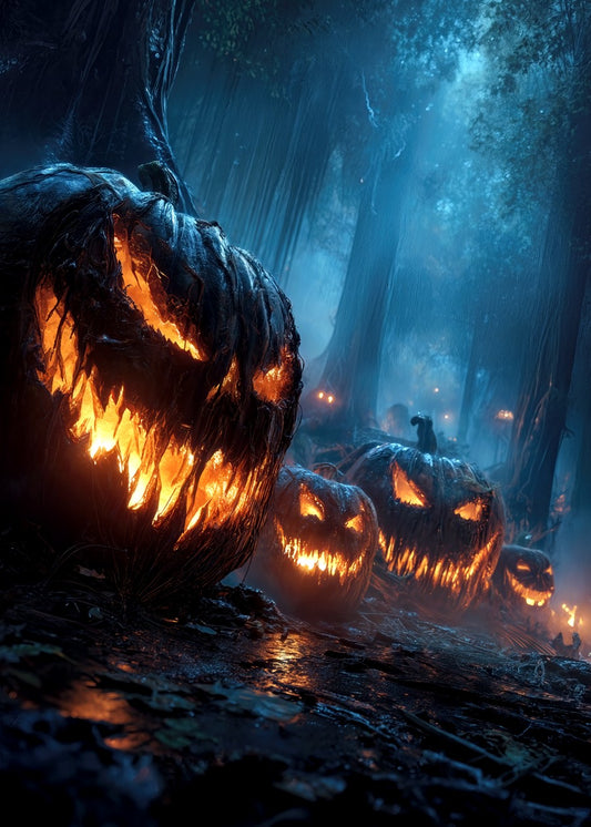 Sinister Glowing Pumpkins