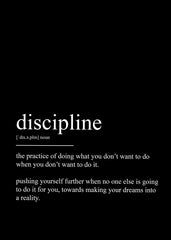 Discipline definition wall art