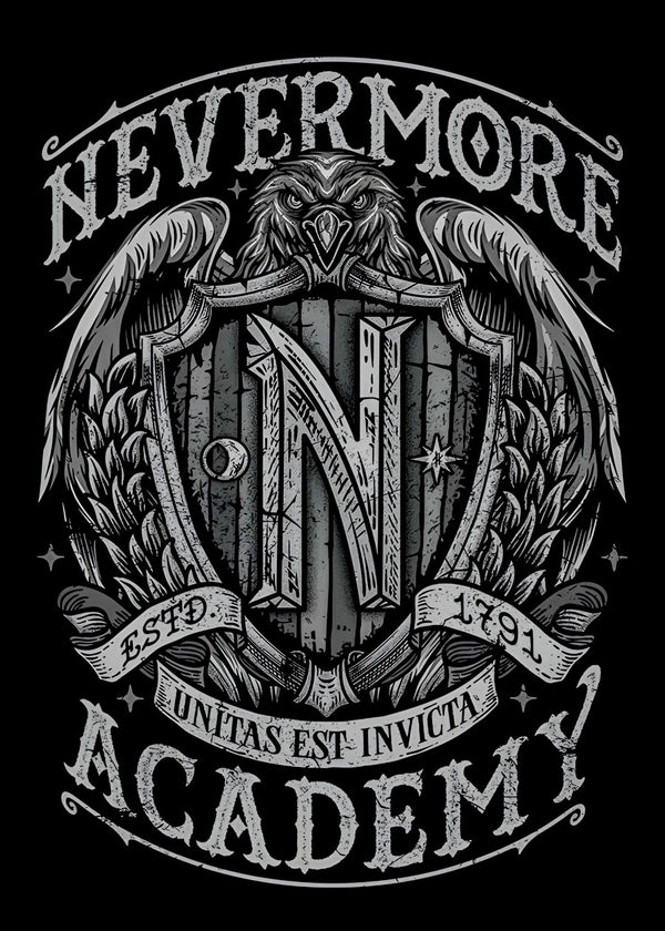 Nevermore Academy in Wednesday Logo