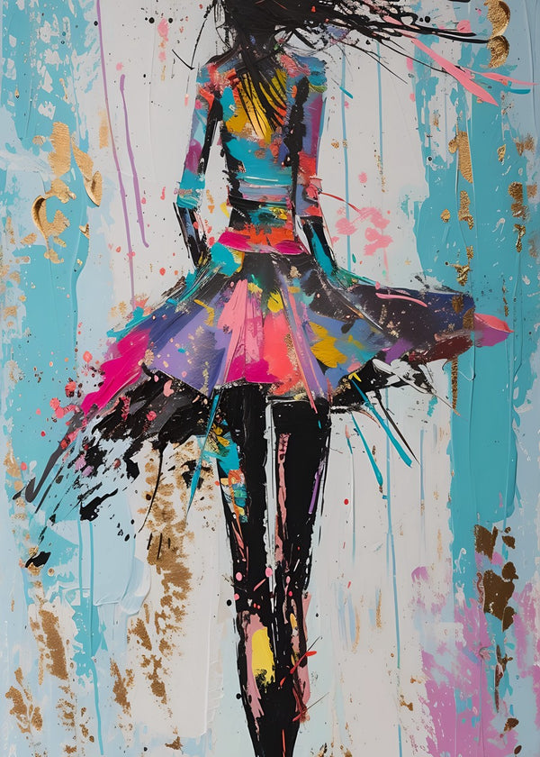 Whimsical Color Splash Girl
