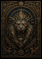 Roaring Lion Gothic Demon Head