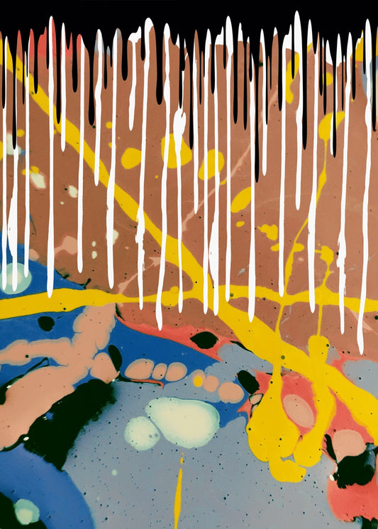 Color Drip Explosion Abstract