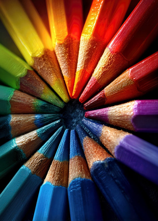 Color Pencils In A Circle