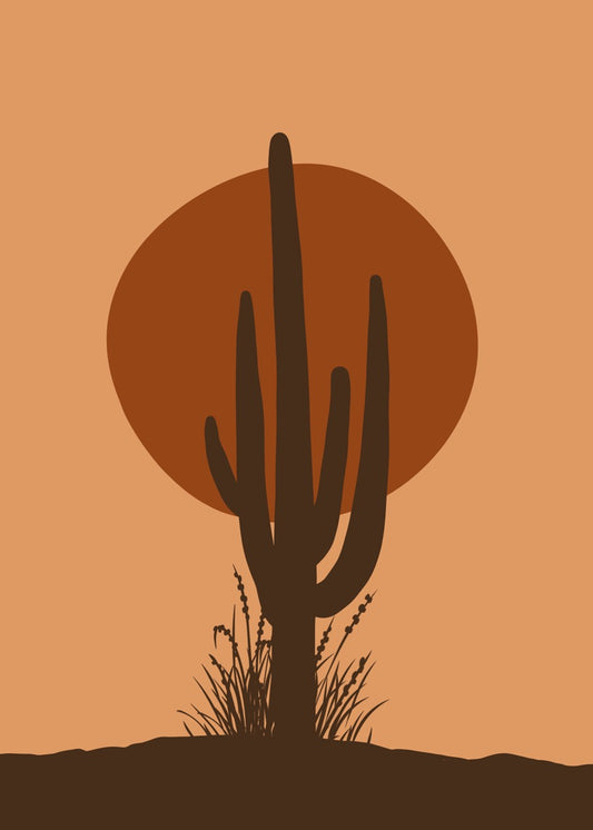Southwest Cactus Sunset