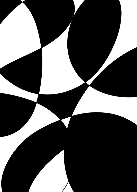 Bold Black Shape Swirl