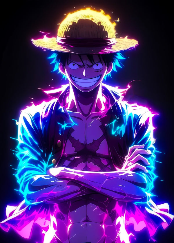 Luffy Neon Glow Style