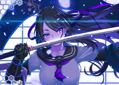Anime girl katana school girl