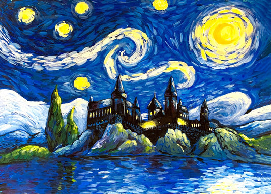 Starry Night Castle moon