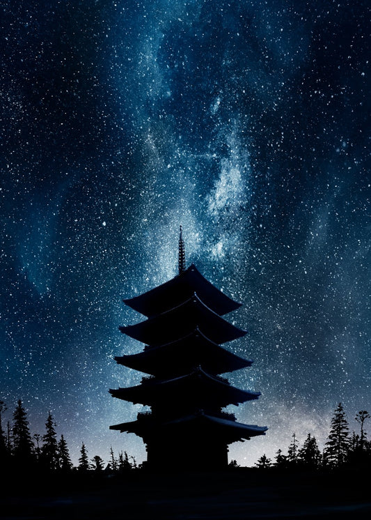 Night cosmic Pagoda