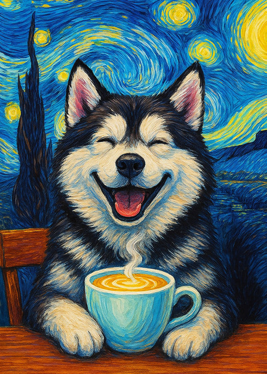 Husky Coffee Starry Night
