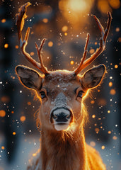 Golden Winter Deer