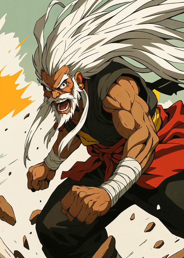 Anime Old Man Fighter