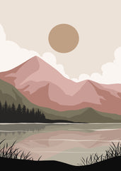 Pink Mountain Reflections