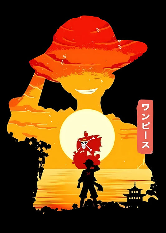 Luffy Going Merry Sunset, One Piece
