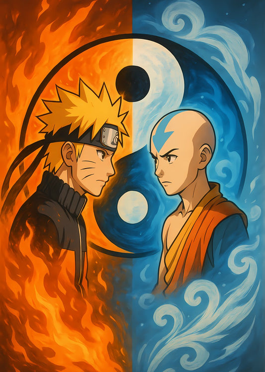 Yin Yang Naruto & Aang Art