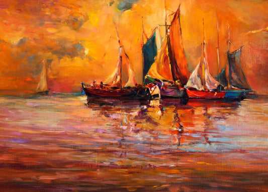 Sailboat Watercolor painting