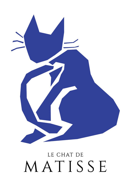 Blue Cat Vintage Art