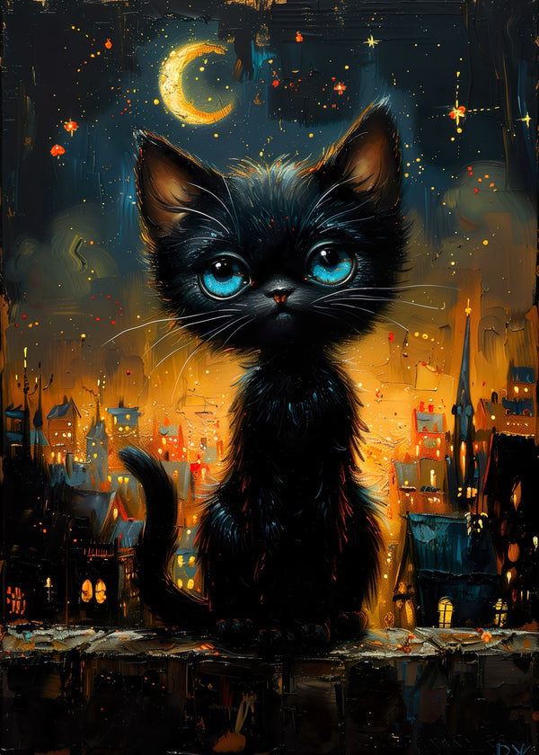 Cute Cat in Cityscape
