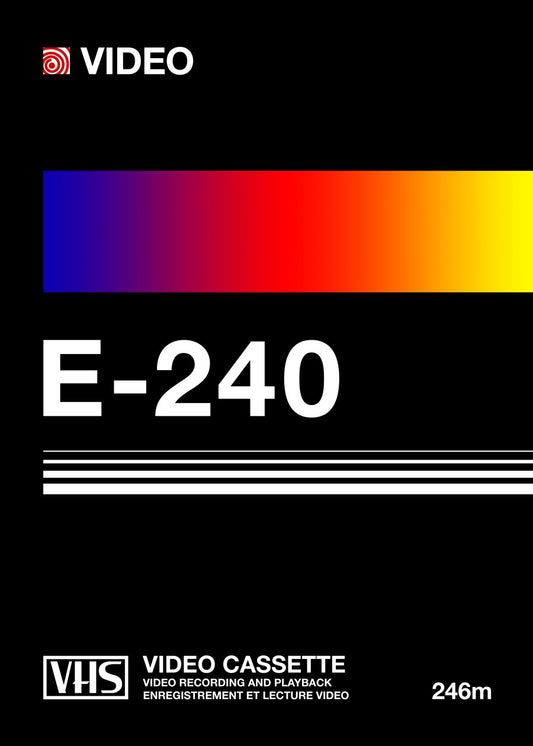 VHS cover E-240 retrowave art