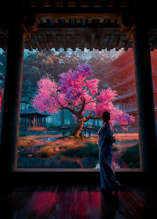 Spring Japan Garden w Sakura