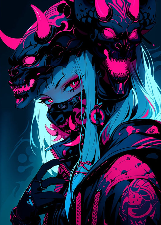 Cyberpunk Oni Girl