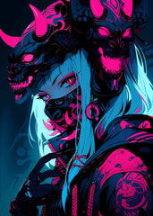 Cyberpunk Oni Girl