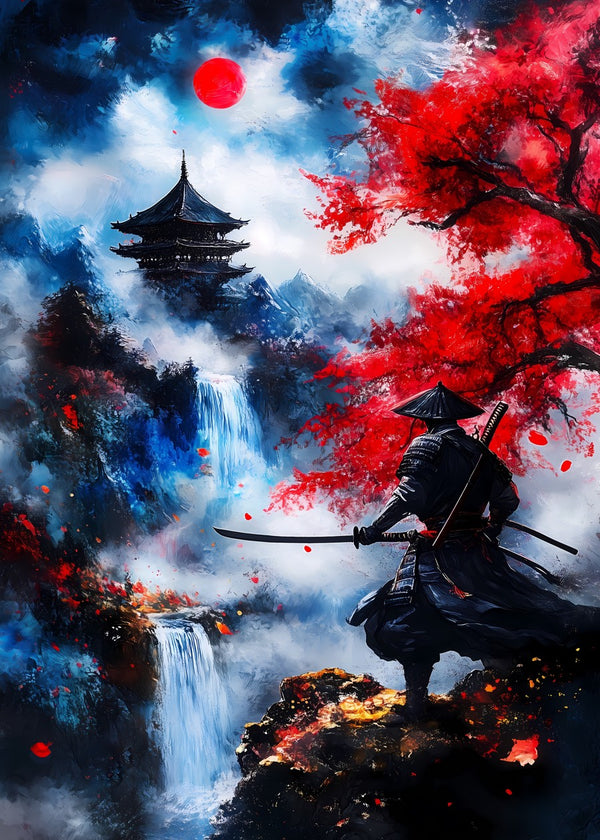 Samurai's Tranquil Vigil