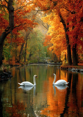 Swans in Autumn