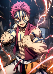 Akaza Dynamic Action Pose, Demon Slayer Kimetsu no Yaiba
