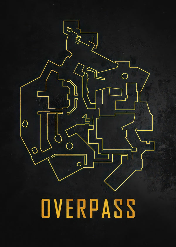 OVERPASS Map Black And Gold