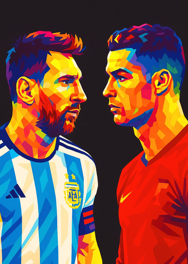 Messi And Ronaldo Wpap Art