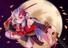 Anime Moon Sword Girl