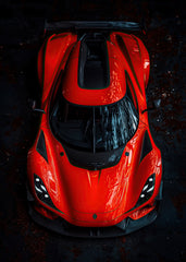Red Hypercar Top-Down
