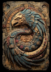 Queztacotl Stone Carving