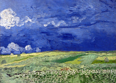 Wheatfield under thunderclouds