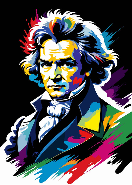Pop Art Portrait of Beethoven