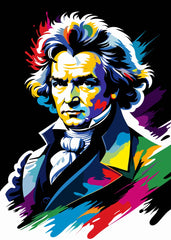 Pop Art Portrait of Beethoven