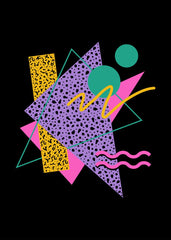 Retro 80s Pink Memphis Pattern