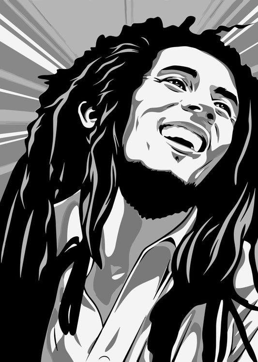 Bob Marley Fun Black and White