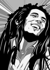 Bob Marley Fun Black and White