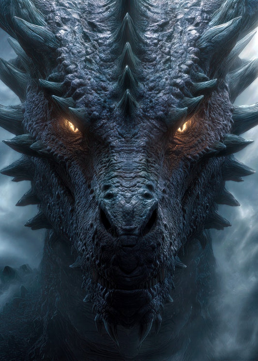 Dragon Gazing Through the Mist