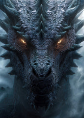 Dragon Gazing Through the Mist