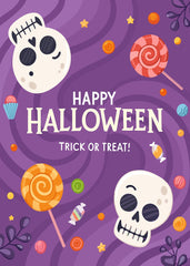 Trick or Treat Candy Skulls