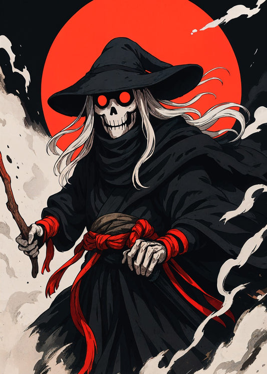 Grim Reaper Witch with Red Eye